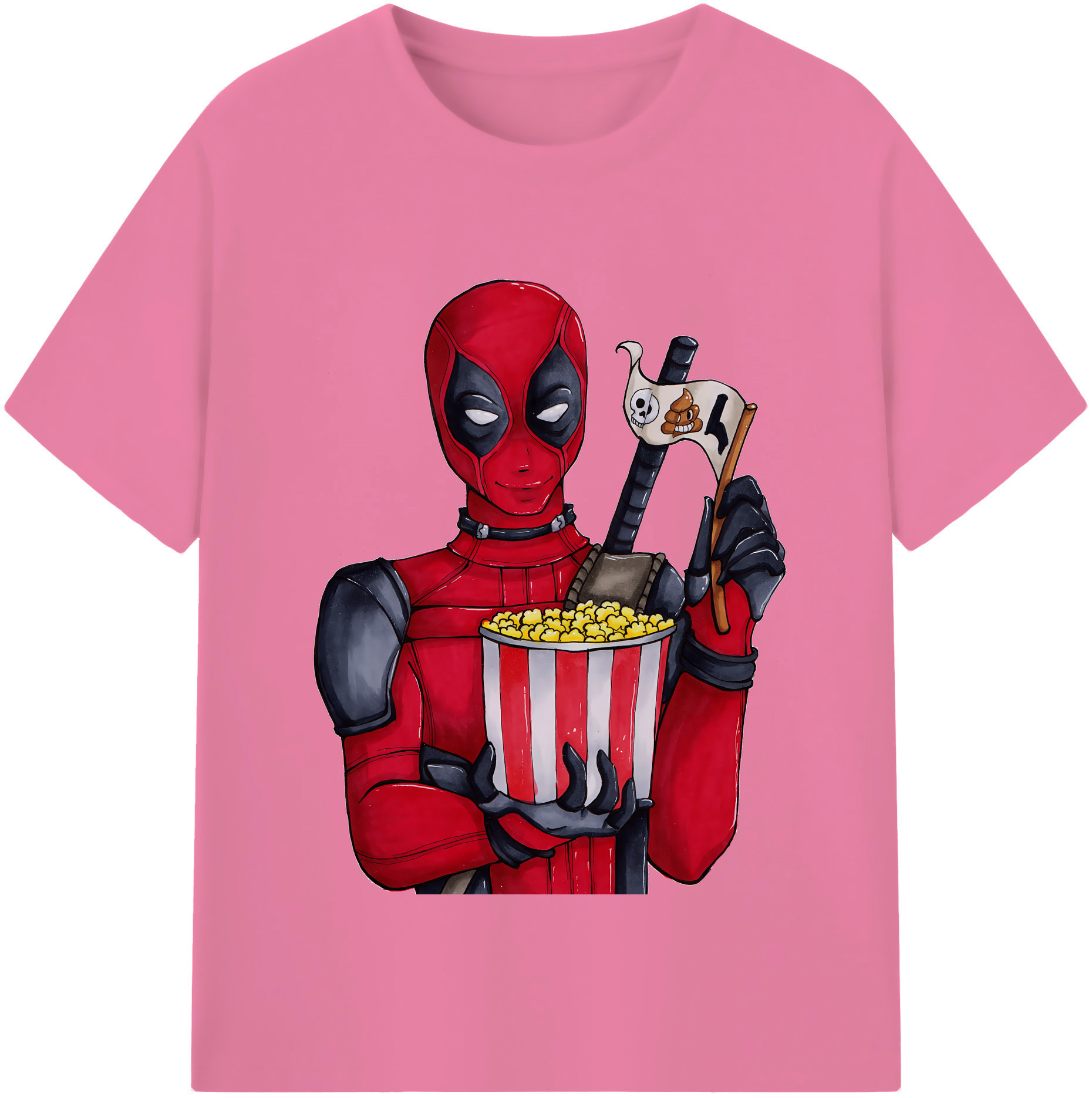 （画像用） Deadpool デッドプール 綿100％半袖Tシャツ（フロントプリント）